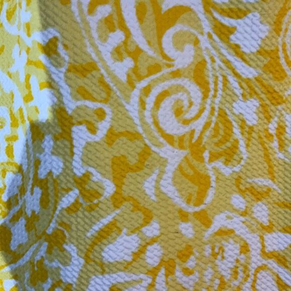 Vince Camuto Keyhole Halter Neckline Yellow Shiftdress, 10. Summer Yellow Paisle - Picture 11 of 12